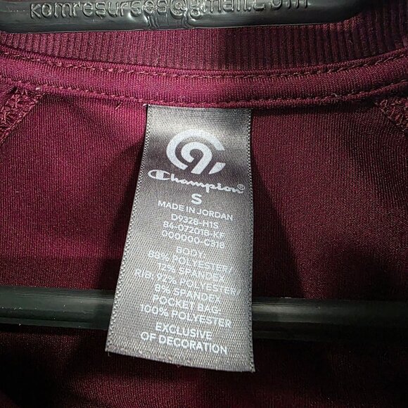 Womens C9 Champion Burgundy Jacket Full Zip Long Sleeve Mock Neck Stretch Size S - Picture 3 of 8